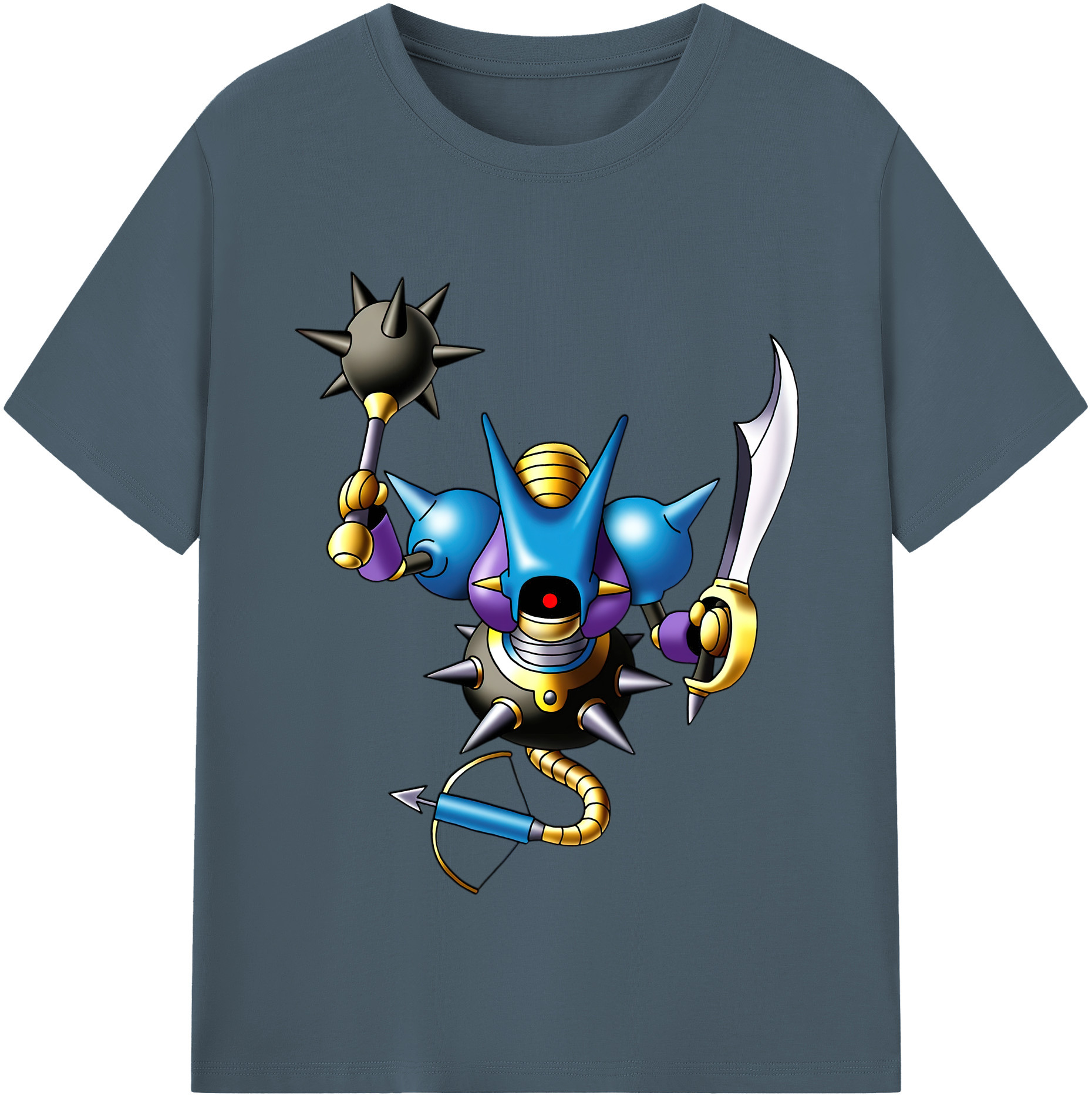 （画像用） ドラゴンクエスト Doragon Kuesuto Dragon Quest 綿100％半袖Tシャツ（フロントプリント）